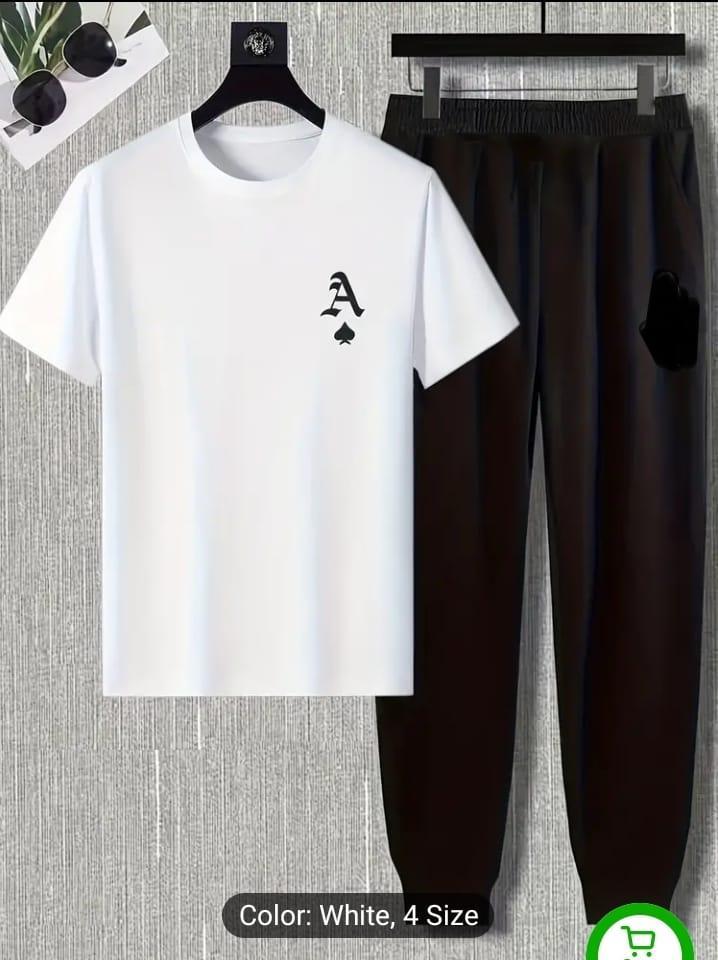 Men's 2 Pcs Plain Polyester Track Suit - Perfect Active Wear from outlars